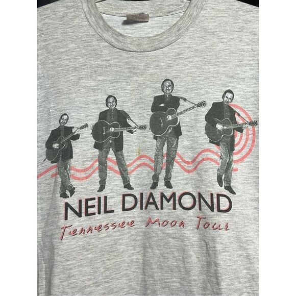 Vintage 90s Neil Diamond Tennessee Moon Tour Tee - Picture 2 of 7